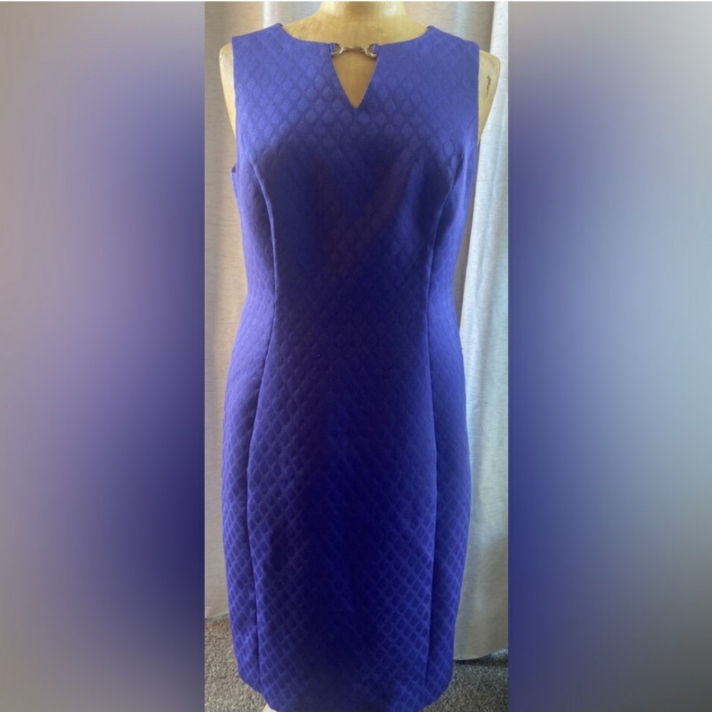 NWT Evan Picone•Black Label Purple Midi Dress  14